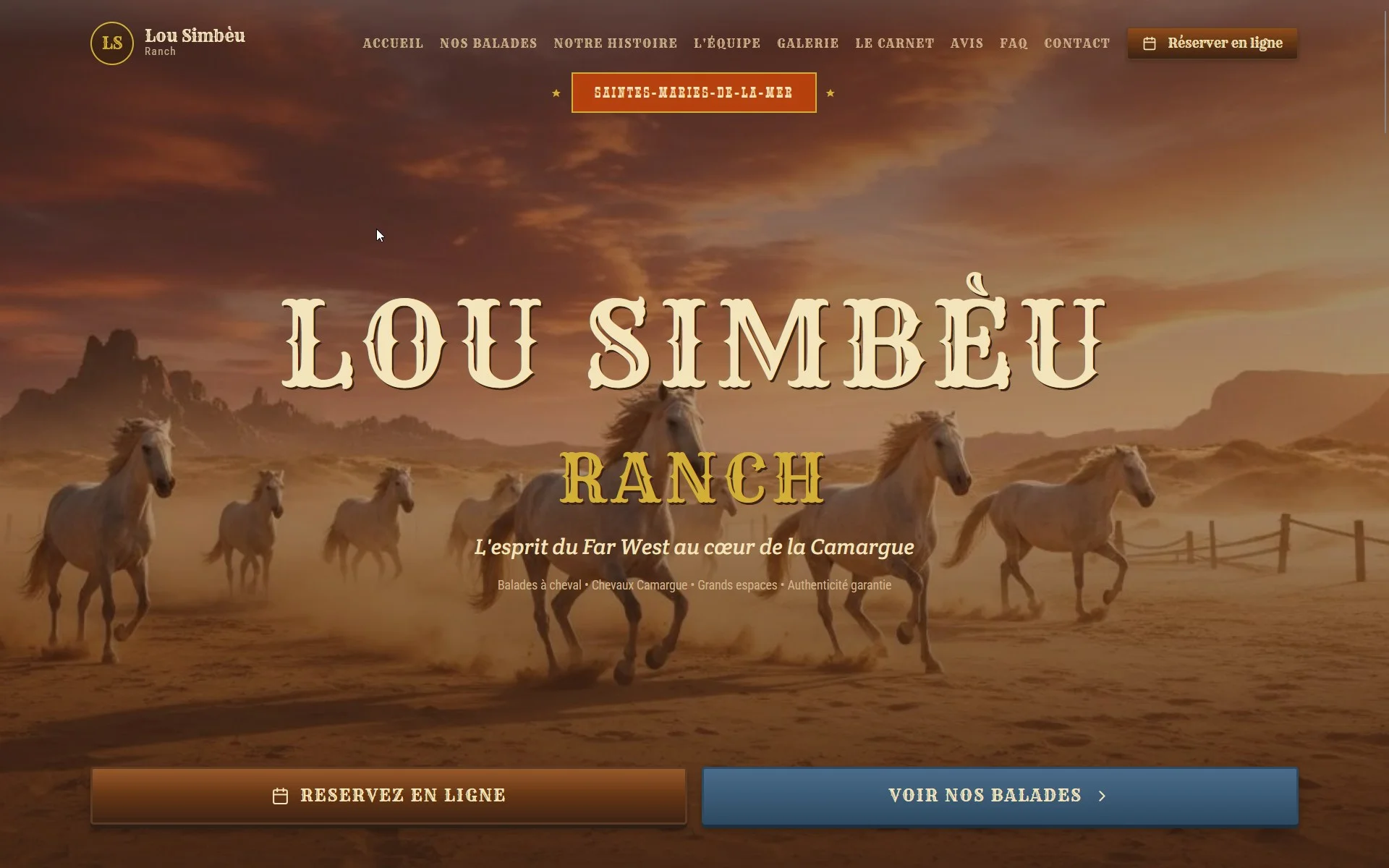 Lou Simbèu Ranch — Balades à cheval en Camargue
